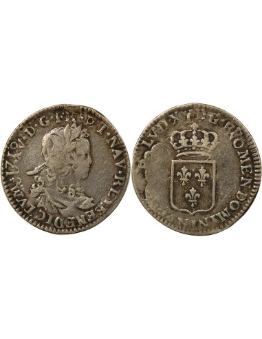 Louis XV De France 1/6 ecu Argent 1720-1722 N Montpellier