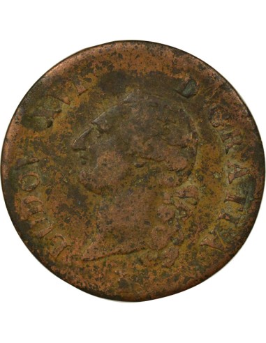 Louis XVI A l'Ecu 1 sol Cuivre 1785 T Nantes