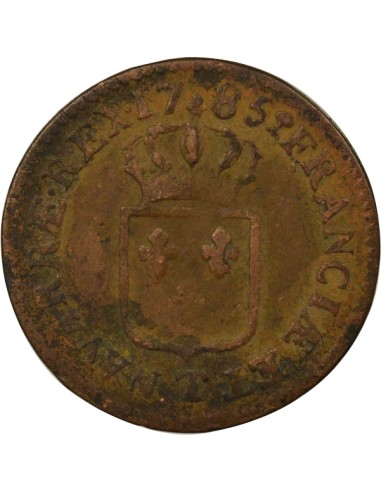 Louis XVI A l'Ecu 1 sol Cuivre 1785 T Nantes