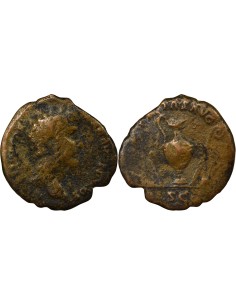 Rome Empire Marc Aurèle Instruments Pontificaux 1 as Bronze 142 R Rome