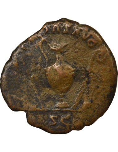 Rome Empire Marc Aurèle Instruments Pontificaux 1 as Bronze 142 R Rome