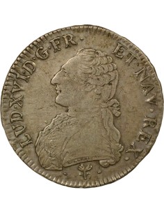Louis XVI au Buste Habillé 1 écu Argent 1786 L Bayonne 2