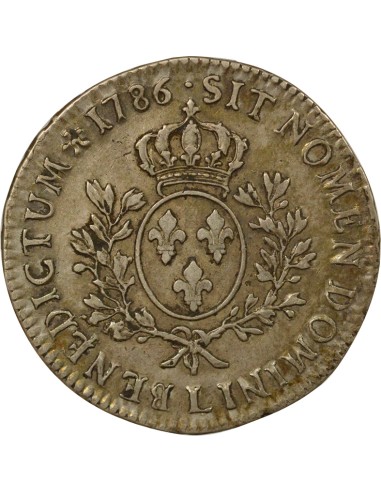 Louis XVI au Buste Habillé 1 écu Argent 1786 L Bayonne