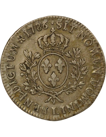 Louis XVI au Buste Habillé 1 écu Argent 1786 L Bayonne