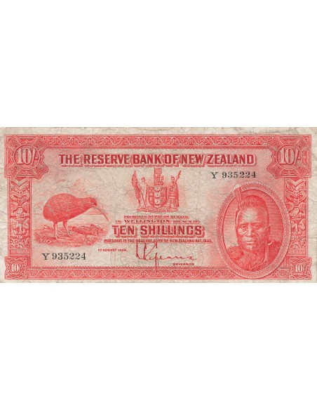 Nouvelle-Zélande 5 Pounds - Tawhiao - 01-08-1934 - P.154 5 pounds 1934