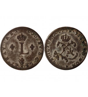 LOUIS XV - DOUBLE SOL 1739 B ROUEN 2