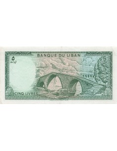 Liban 5 Livres - 1964 - P.62a 5 livres 1964 2