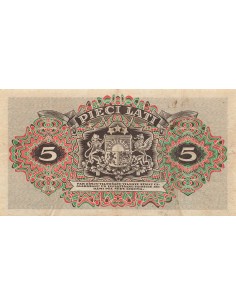 Lettonie 5 Lati - 1940 - P.34a 5 lati 1940 2