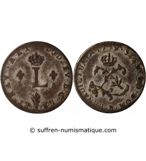 LOUIS XV - DOUBLE SOL 1739 B ROUEN