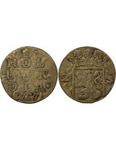 Pays-Bas Hollande - 2 Stuivers Argent - 1757 Dordrecht 2 stuivers Argent 1757 Dordrecht