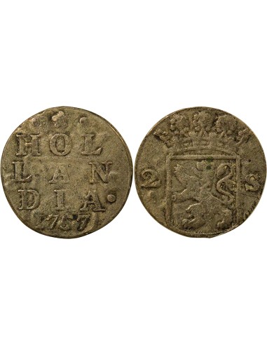 Pays-Bas Hollande - 2 Stuivers Argent - 1757 Dordrecht 2 stuivers Argent 1757 Dordrecht