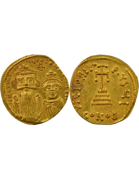 Empire Byzantin Héraclius Classe III 1 solidus Or 629-631 Constantinople