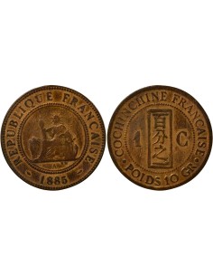 Cochinchine Centième - 1885 A Paris 1 centième Bronze 1885 A - Paris