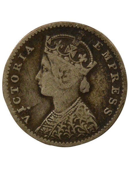 Reine Victoria - 2 Annas Argent - 1901 C Calcutta 2 annas Argent 1901 Calcutta