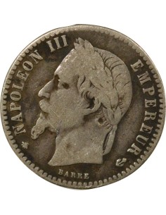 Napoléon III Tête Laurée 50 centimes Argent 1867 A - Paris 2