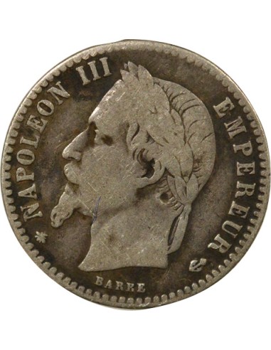 Napoléon III Tête Laurée 50 centimes Argent 1867 A - Paris