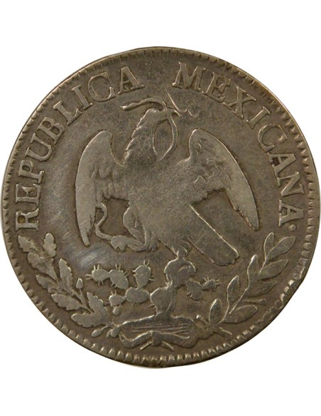 Mexique 2 Reales Argent - 1847 Zs Zacatecas OM Argent 1847 Zs Zacatecas