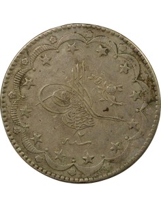 Empire Ottoman Abdülhamid II Abdulhamid II - 20 Kurush Argent - 1293 AH / 2 (1877)  Constantinople 20 kurush Argent 1293 AH (187 2
