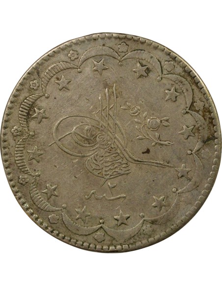 Empire Ottoman Abdülhamid II Abdulhamid II - 20 Kurush Argent - 1293 AH / 2 (1877)  Constantinople 20 kurush Argent 1293 AH (187