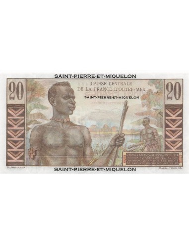 St-P. et Miquelon 20 Francs - Emile Gentil - ND (1950-60) - P.24 20 francs 1950