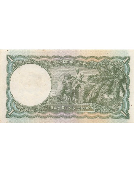 Ceylan 1 Rupee - Georges VI - 01-03-1949 - P.34 1 rupee 1949