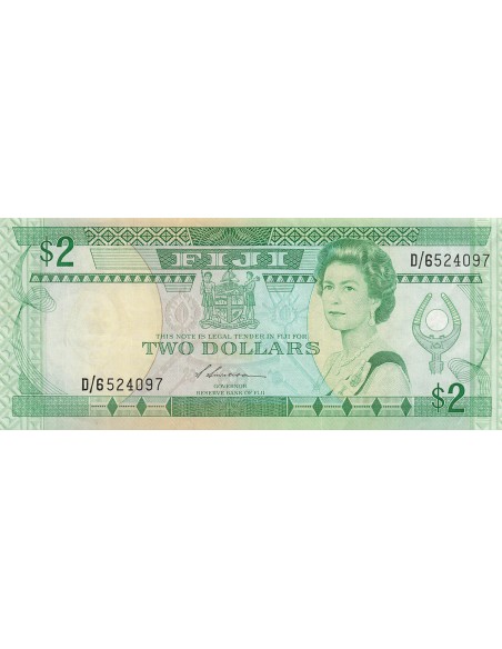 Fidji 2 Dollars - Elisabeth II - ND (1988) - P.87 2 dollars 1988