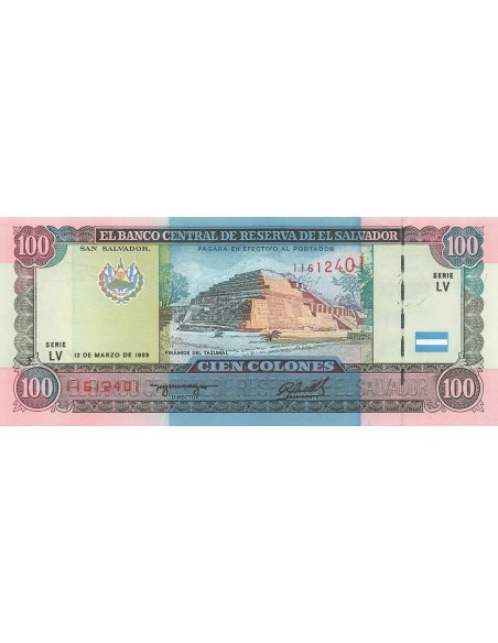 El Salvador 100 Colones - 12-03-1993 - P.140 100 colones 1993