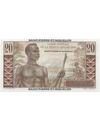 St-P. et Miquelon 20 Francs - Emile Gentil - ND (1950-60) - P.24 20 francs 1950