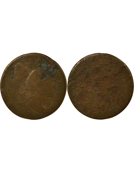 Etats Unis d'Amérique Liberty Cap 1/2 cent Cuivre 1795 Philadelphie