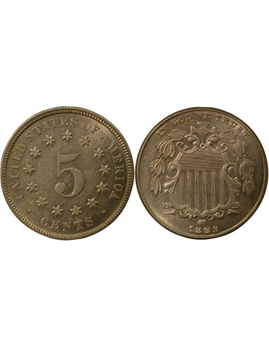 USA Ecusson 5 cents Cuivre-Nickel 1883 Philadelphie