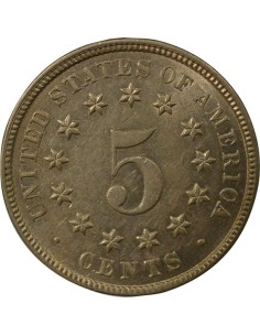 USA Ecusson 5 cents Cuivre-Nickel 1883 Philadelphie 2