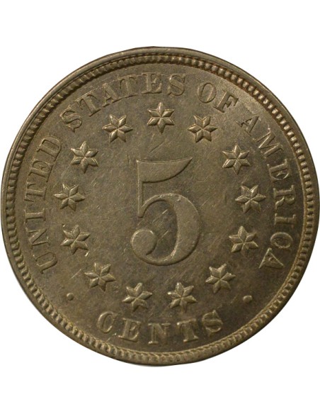 USA Ecusson 5 cents Cuivre-Nickel 1883 Philadelphie