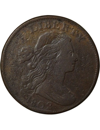 Etats Unis d'Amérique Draped Bust 1 cent Cuivre 1802 Philadelphie