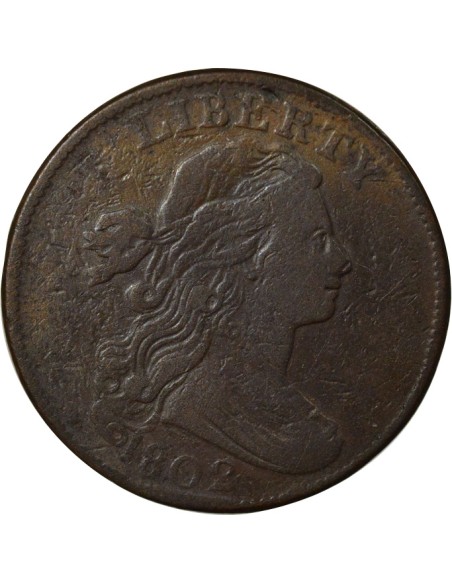 Etats Unis d'Amérique Draped Bust 1 cent Cuivre 1802 Philadelphie