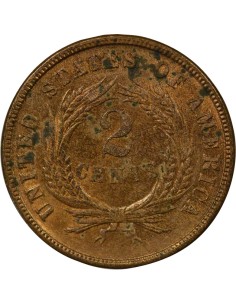 USA Union Shield 2 cents Bronze 1871 Philadelphie 2