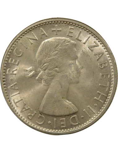 Reine d'Angleterre et du Commonwealth 1e Portrait 1 florin Argent 1953 M Melbourne