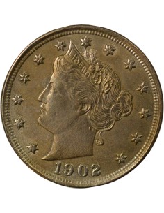 USA Liberté 5 cents Cuivre-Nickel 1902 Philadelphie 2