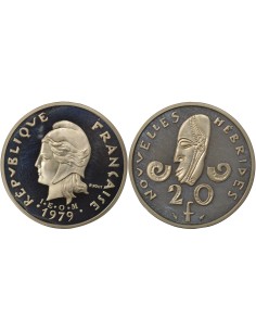 Nouvelles Hébrides Piéfort 20 francs Argent 1979 A Paris