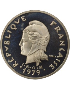 Nouvelles Hébrides Piéfort 20 francs Argent 1979 A Paris 2