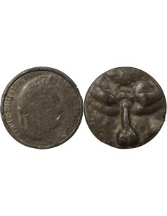 Erotique 1 jeton Plomb-Etain XIX-XXe Siècle