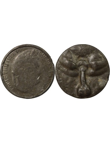 Erotique 1 jeton Plomb-Etain XIX-XXe Siècle