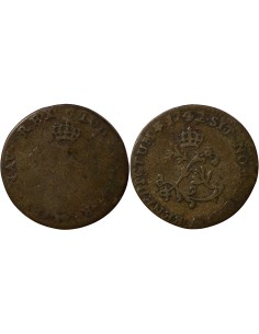 Louis XV aux Deux L couronnés 2 sols Billon 1742 A - Paris