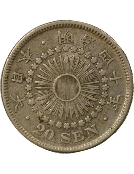 Japon Meiji Meiji - 20 Sen Argent - An 40 (1907) 50 sen Argent An 40 (1907)