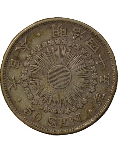 Japon Meiji Meiji - 50 Sen Argent - An 45 (1912) 50 sen Argent An 45 (1912)