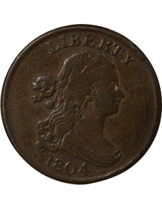 Etats Unis d'Amérique Draped Bust 1/2 cent Cuivre 1804 Philadelphie 2