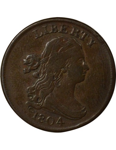 Etats Unis d'Amérique Draped Bust 1/2 cent Cuivre 1804 Philadelphie