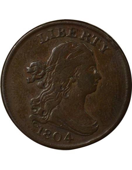 Etats Unis d'Amérique Draped Bust 1/2 cent Cuivre 1804 Philadelphie