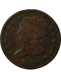 Etats Unis d'Amérique Classic Head 1/2 cent Cuivre 1829 Philadelphie 2
