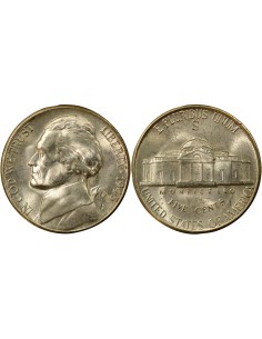 USA Jefferson 5 cents Billon 1945 S - San Francisco