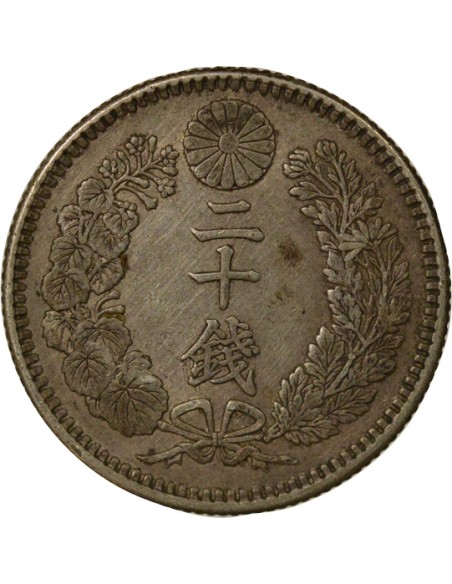 Japon Meiji Dragon 20 sen Argent An 38 (1905)